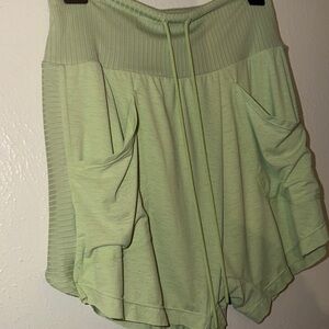 Free People Movement Relaxed Harem Shorts in Lemongrass Green size xs